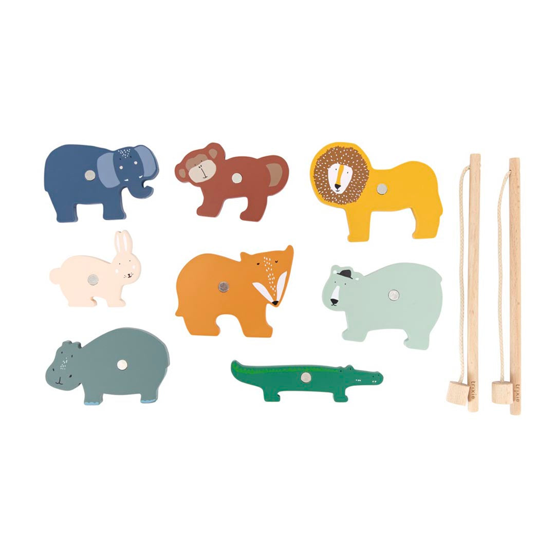 Juego de pesca madera animales - Trixie