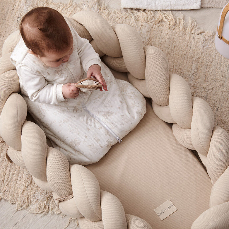 Cuna Nido Trenzada Texture lino - Bimbidreams