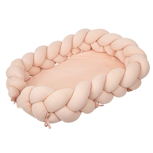Cuna Nido Trenzada Texture rosa - Bimbidreams