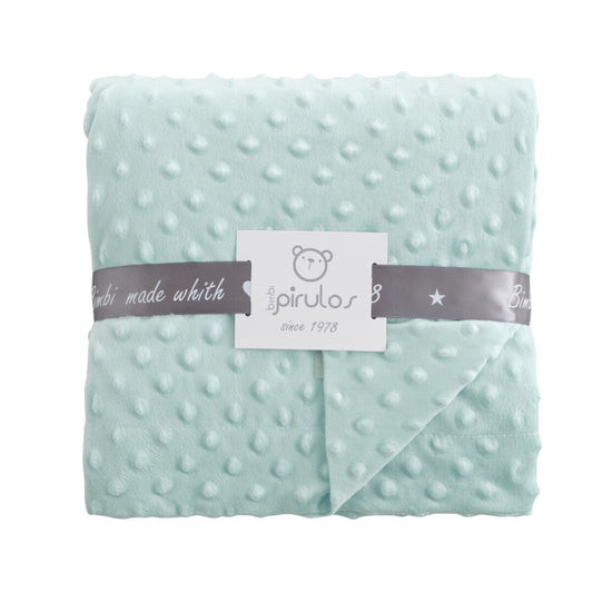 Manta Microfibra Dots verde - Bimbidreams