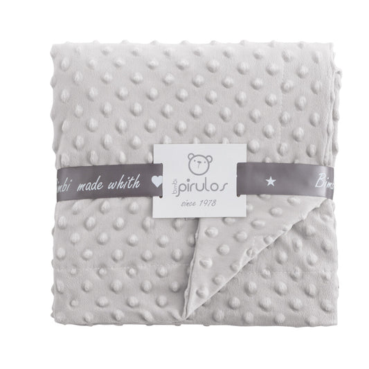 Manta Microfibra Dots Gris - Bimbidreams