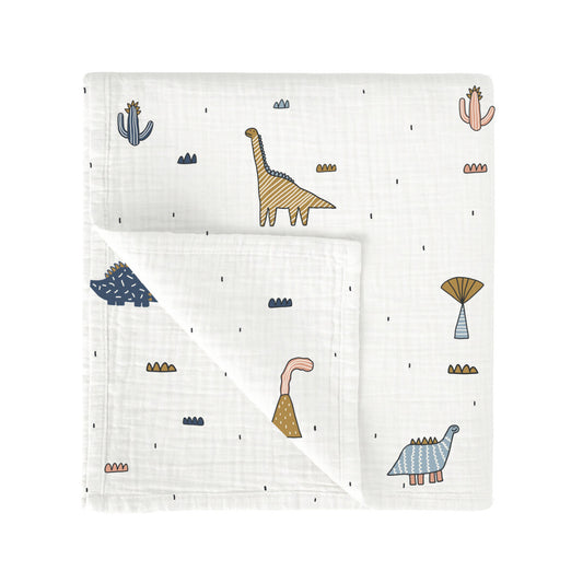 Muselinas bambú Dinosaurios 120x120 - Bimbidreams