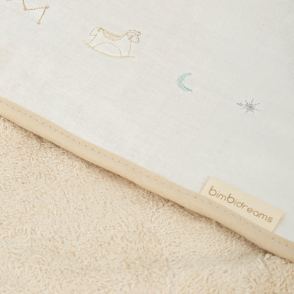 Capa de baño bebé 100x100 Blue Sky Lino - Bimbidreams