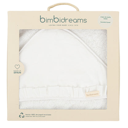 Capa de baño bebé 100x100 Stone Washed Blanco - Bimbidreams