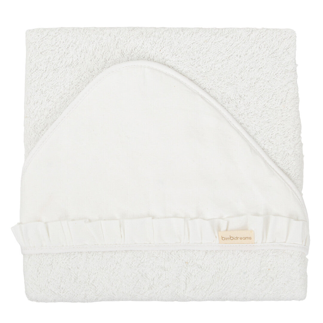 Capa de baño bebé 100x100 Stone Washed Blanco - Bimbidreams