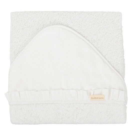 Capa de baño bebé 100x100 Stone Washed Blanco - Bimbidreams