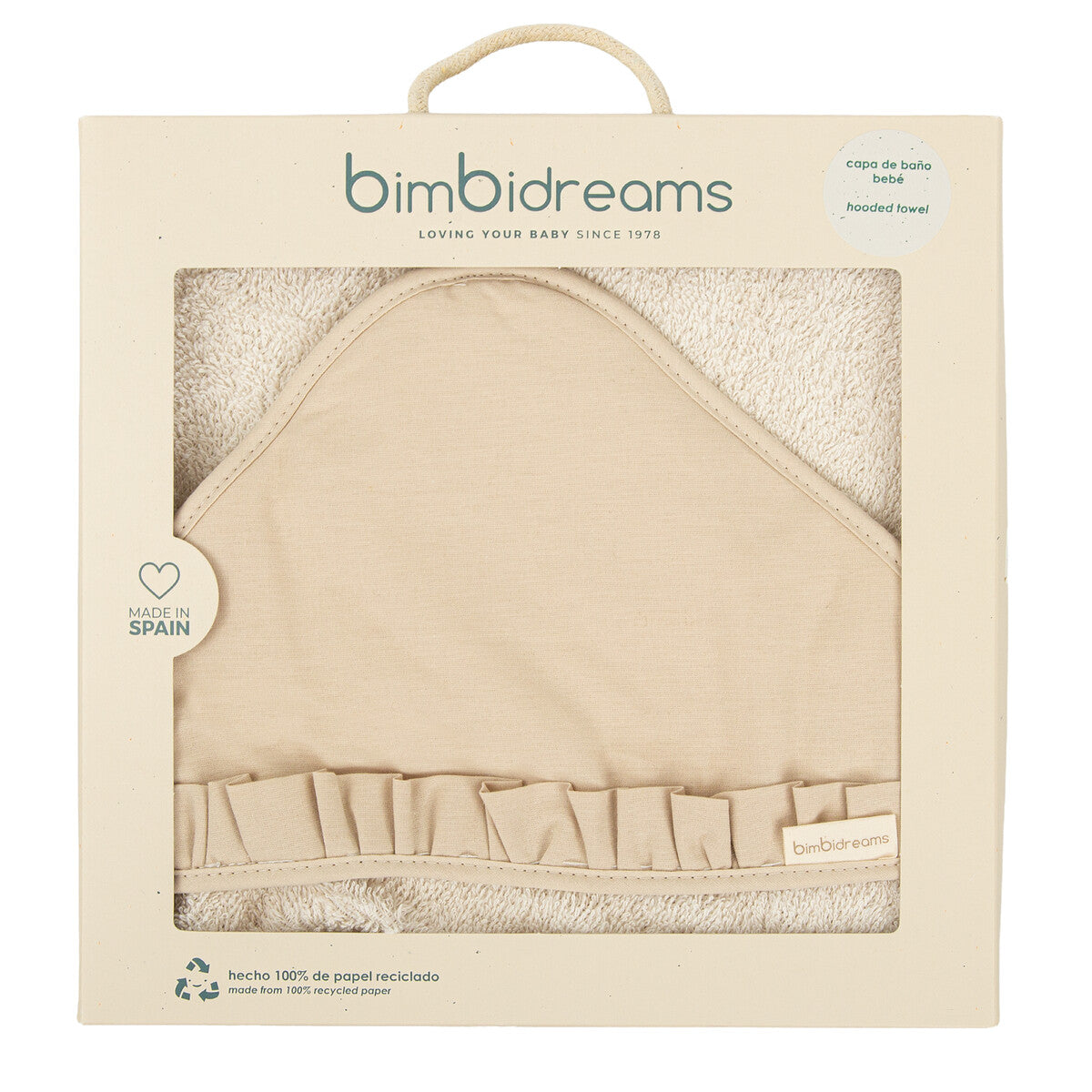 Capa de baño bebé 100x100 Stone Washed Lino - Bimbidreams