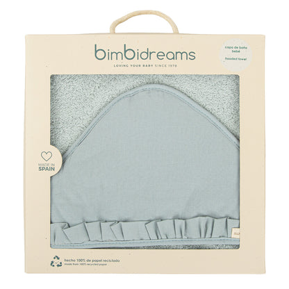 Capa de baño bebé 100x100 Stone Washed Azul - Bimbidreams