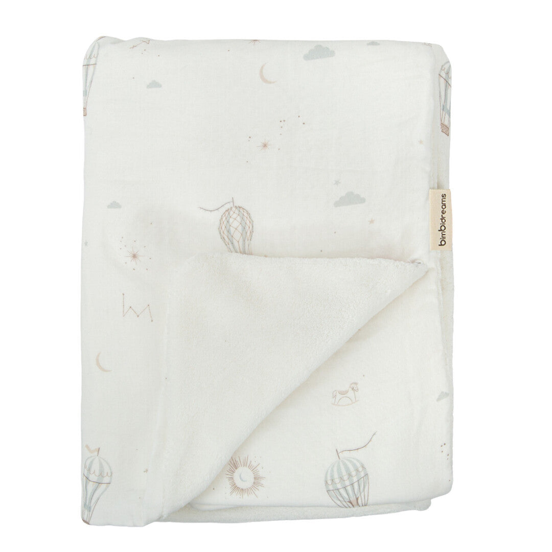 Manta Microfibra Dots Blue Sky - Bimbidreams