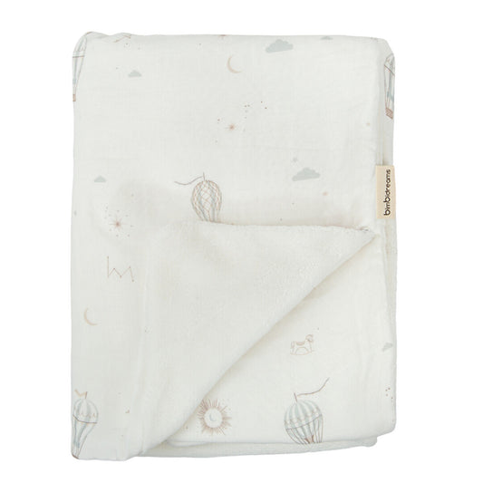 Manta Microfibra Dots Blue Sky - Bimbidreams