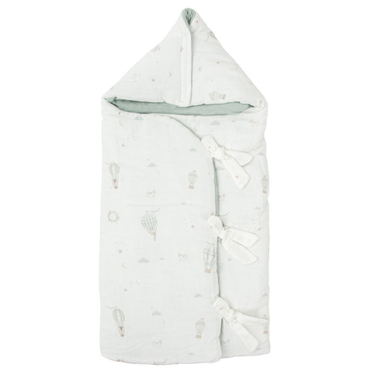 Saco arrullo con capucha Blue Sky - Bimbidreams