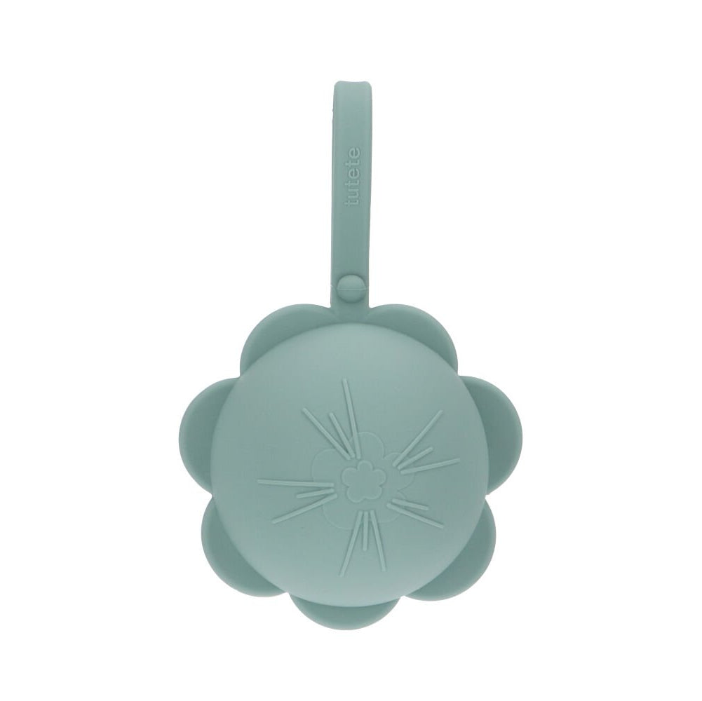 Portachupetes Silicona Flor Light Sage - Tutete
