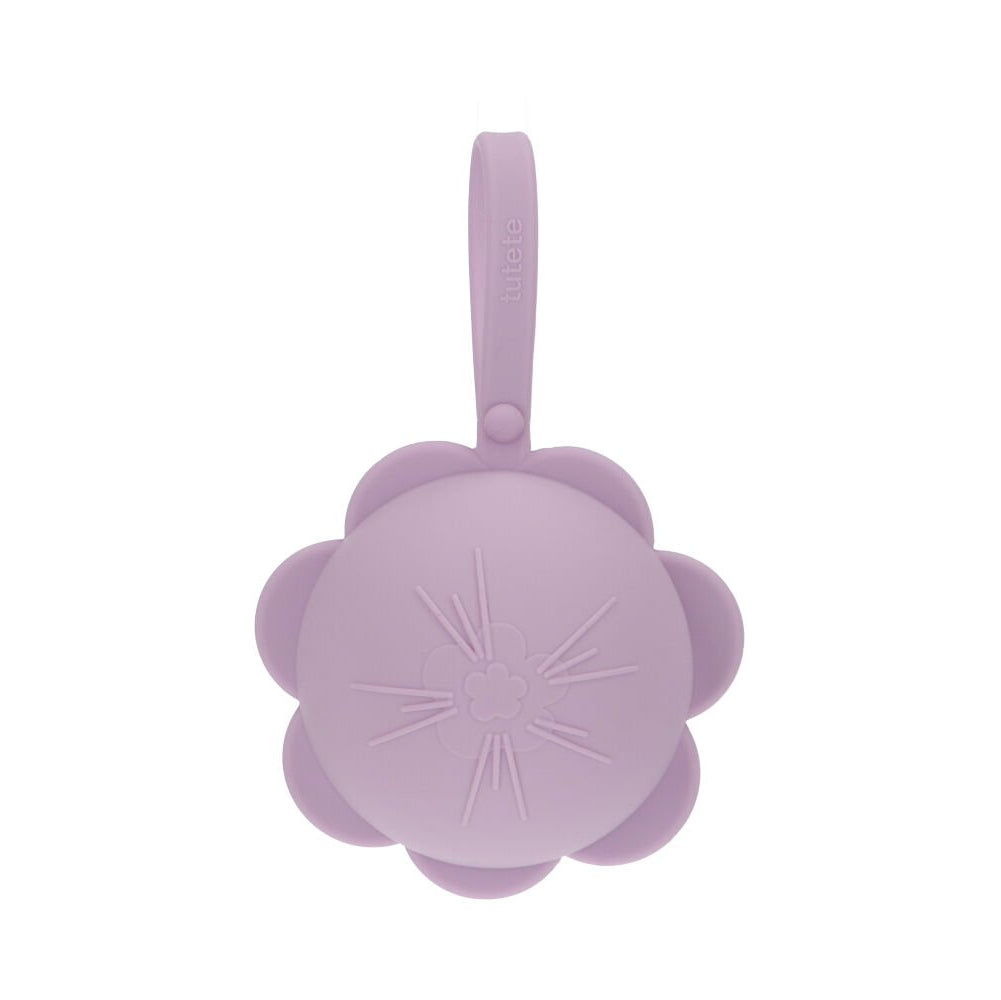 Portachupetes Silicona Flor Lilac - Tutete