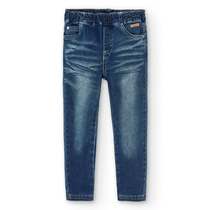 Pantalón denim punto blue básico niño - Boboli