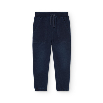 Pantalón felpa denim niño dark blue - Boboli