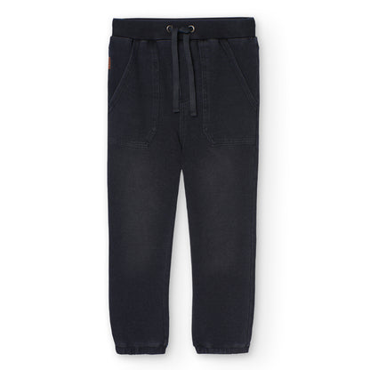 Pantalón denim bolsillos black niño