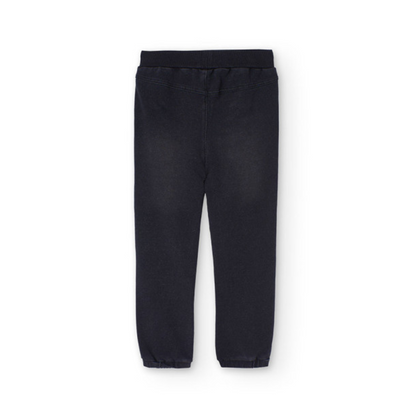 Pantalón felpa denim niño black - Boboli