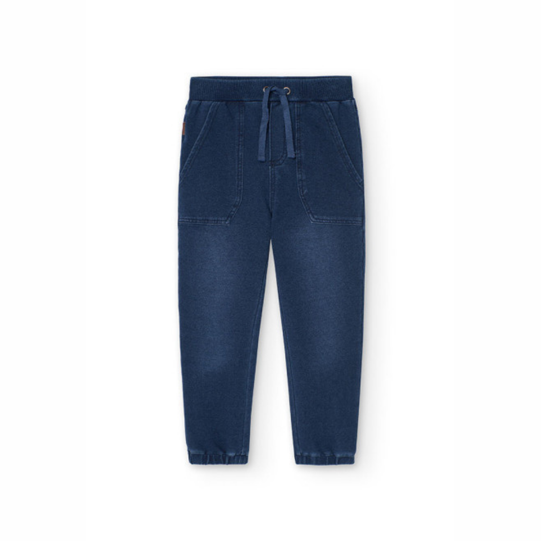 Pantalón felpa denim niño Blue - Boboli