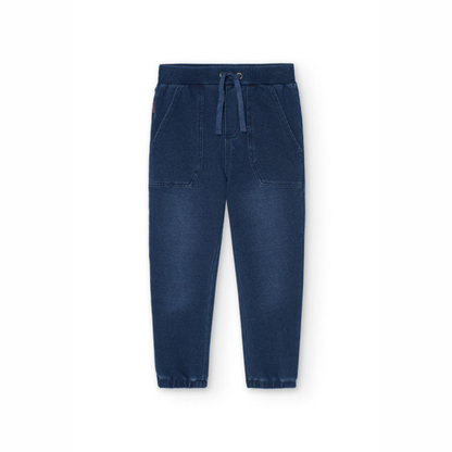 Pantalón felpa denim niño Blue - Boboli