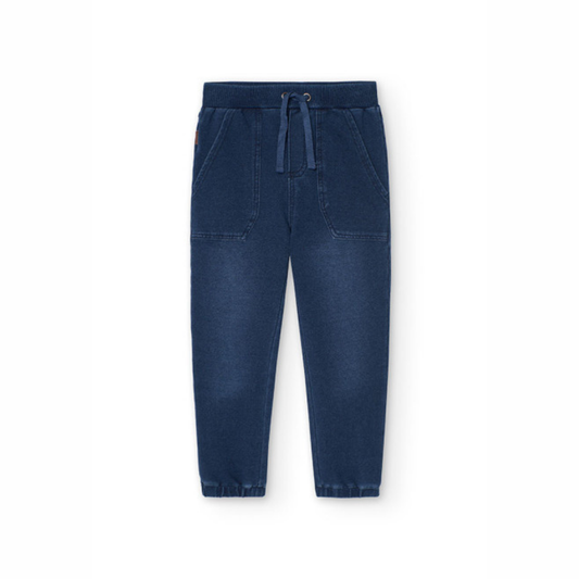 Pantalón felpa denim niño Blue - Boboli