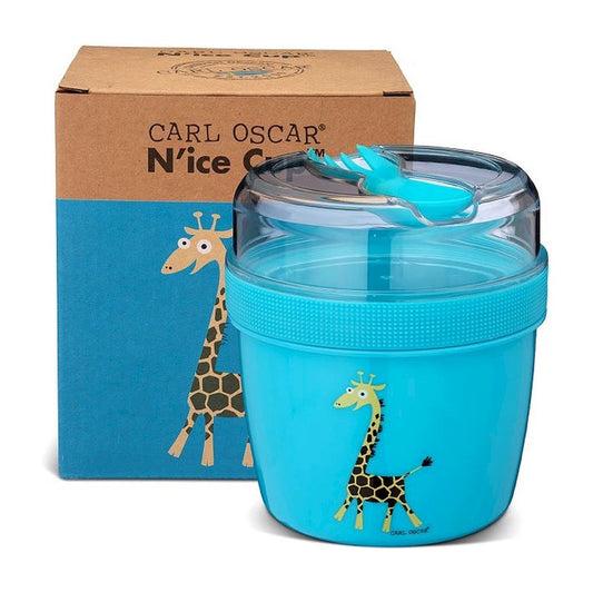 Fiambrera Snack N'ice Cup L Jirafa Turquesa - Carl Oscar