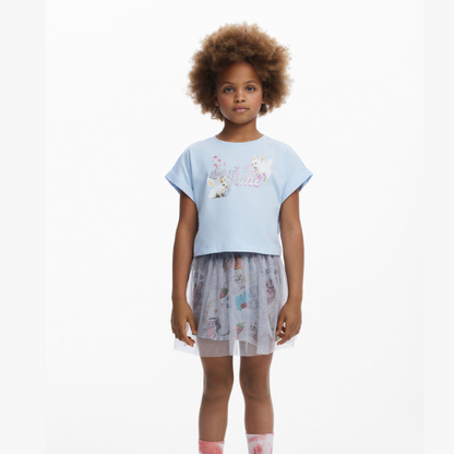 Camiseta cropped logo brillo conejos - Desigual