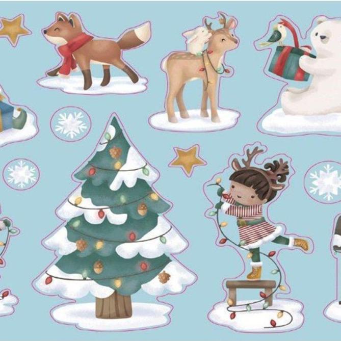 Set pegatinas Navidad Little Dutch