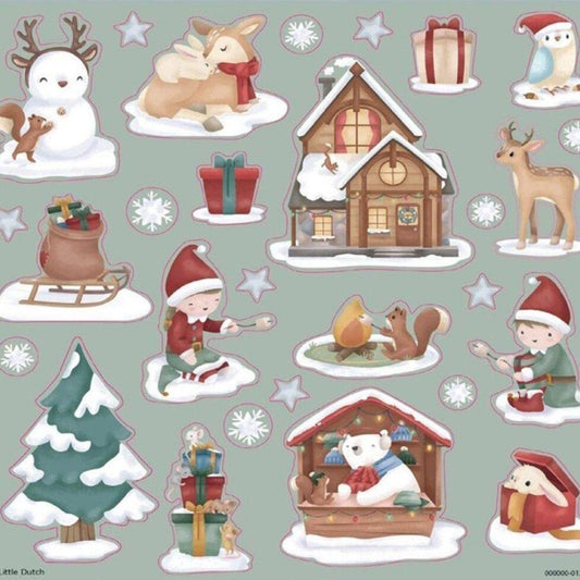 Set pegatinas Navidad Little Dutch