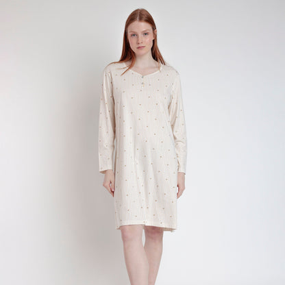 Camisola manga larga Stripes and Stars beige - Admas