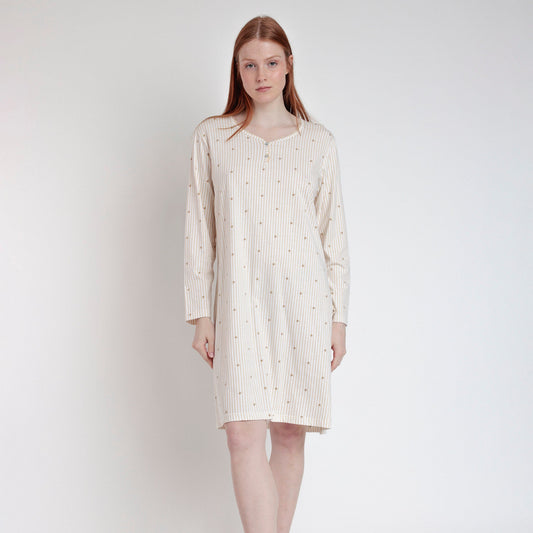 Camisola manga larga Stripes and Stars beige - Admas