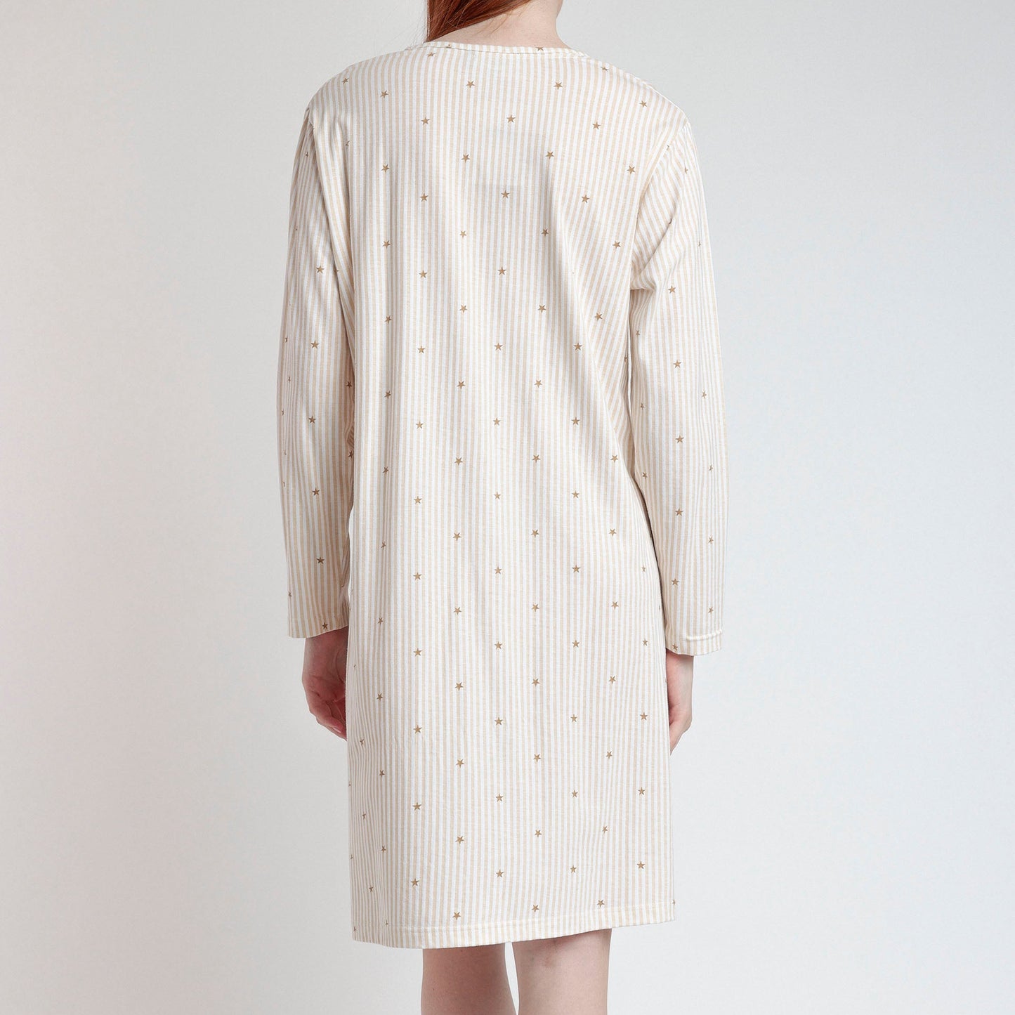 Camisola manga larga Stripes and Stars beige - Admas