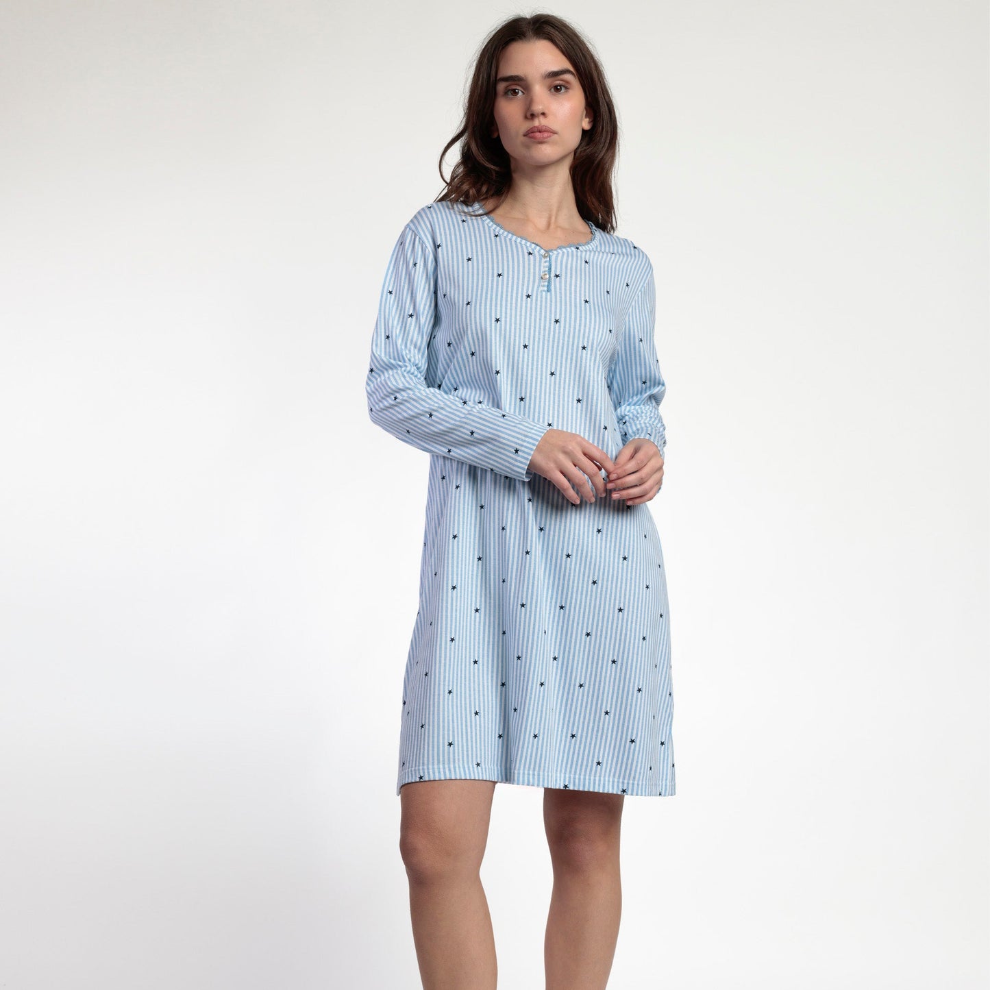 Camisola manga larga Stripes and Stars azul - Admas