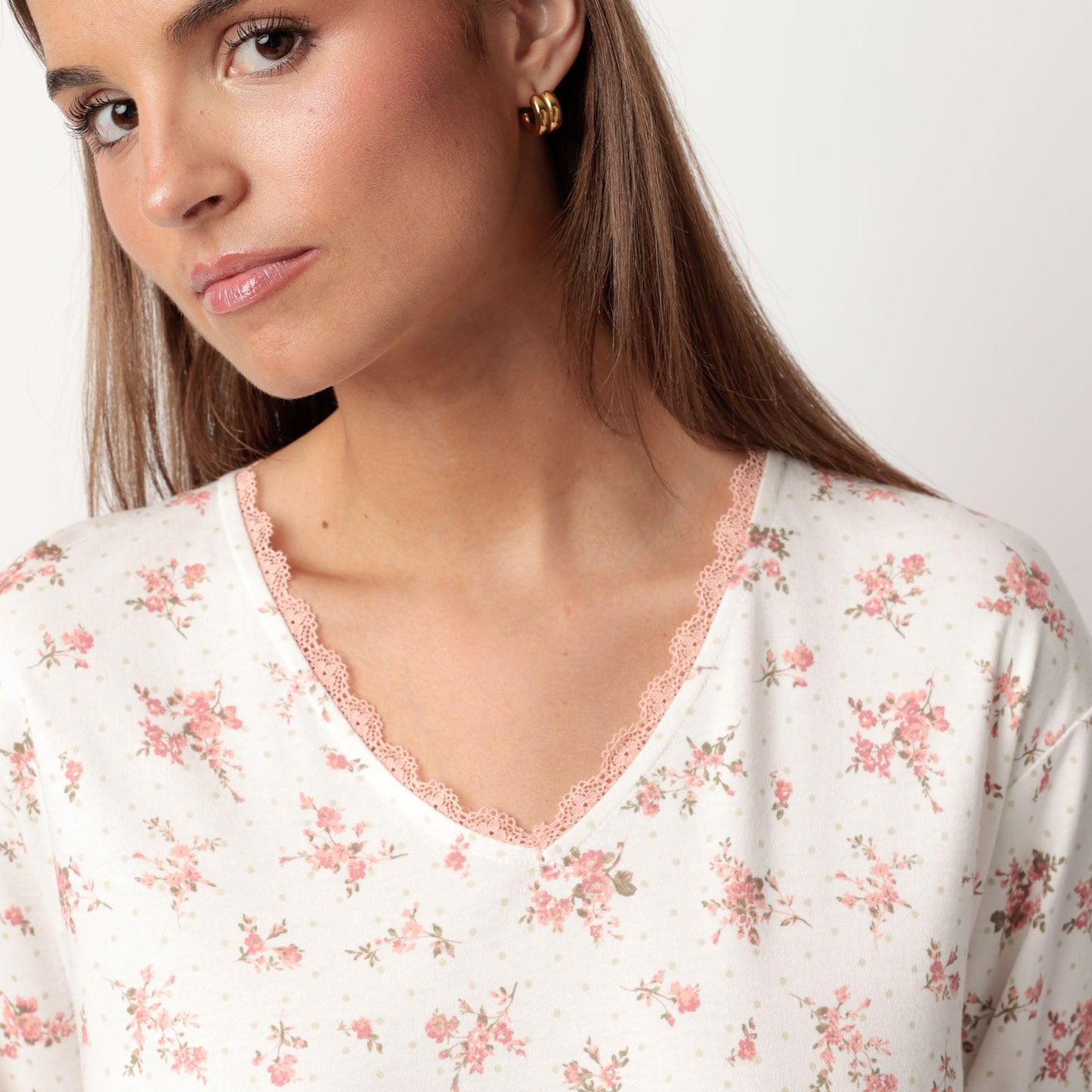Camisola manga larga Dots and Flowers - Admas