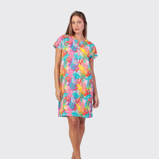 Camisola Mangas Corta Tropical Summer - Admas