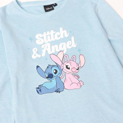 Pijama manga larga Stitch y Ángel niña - Admas