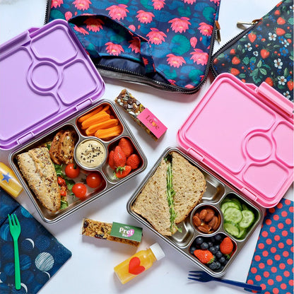 Caja Almuerzo Yumbox Pret Acero Lila 4C - Yumbox
