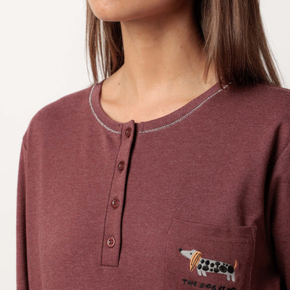 Pijama manga Dogs Home mujer - Admas