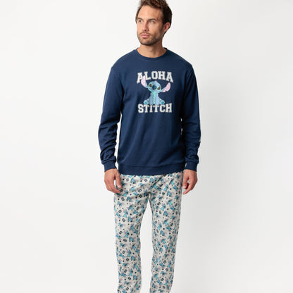 Pijama manga larga Aloha Stitch hombre - Admas