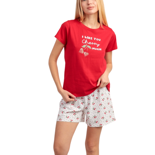 Pijama Manga Corta Cherries - Admas
