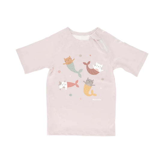 Camiseta Protección Solar Mermaid Cats - Monnëka
