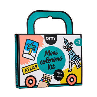 Mini pocket Atlas para colorear - Omy