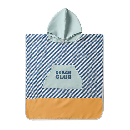Poncho de Playa Stripes Blues & Beyond - Monnëka