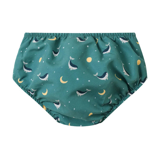 Bañador Pañal Whale Teal - Monnëka