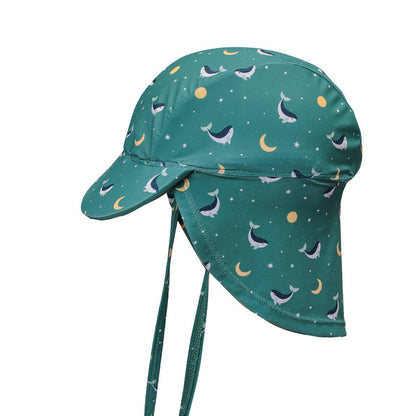Gorro Playa Bebé Whale Teal - Monnëka