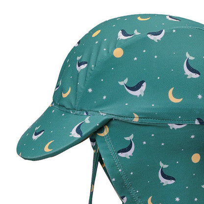 Gorro Playa Bebé Whale Teal - Monnëka