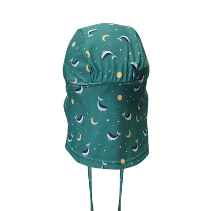 Gorro Playa Bebé Whale Teal - Monnëka