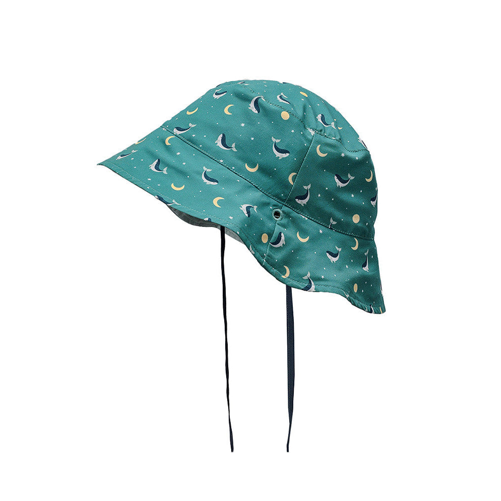 Gorro Reversible Whale Teal - Monnëka