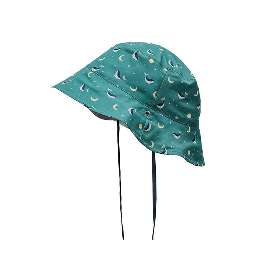 Gorro Reversible Whale Teal - Monnëka