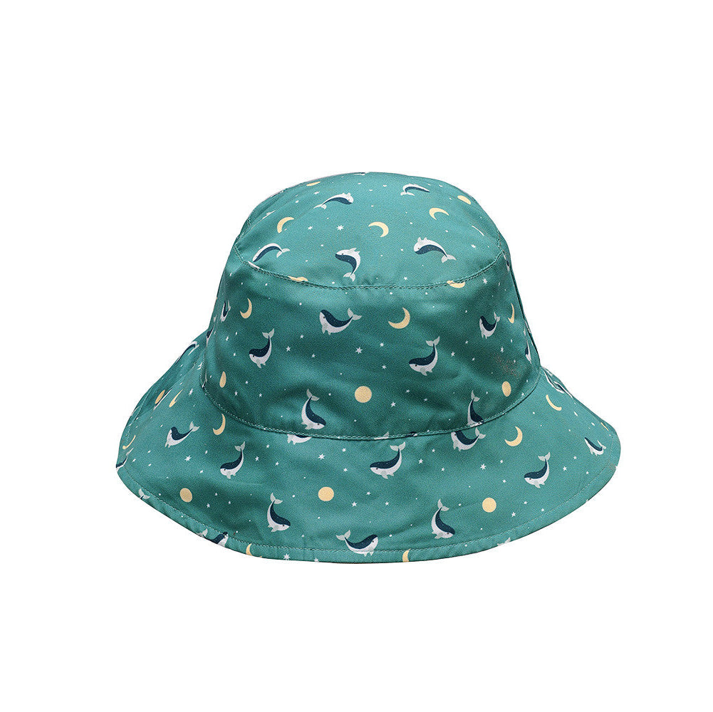 Gorro Reversible Whale Teal - Monnëka