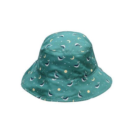 Gorro Reversible Whale Teal - Monnëka